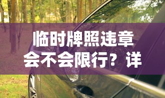 临时牌照违章会不会限行？详解临时牌照使用规定与违章处理