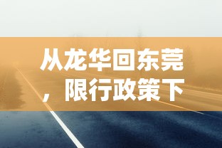 从龙华回东莞，限行政策下的出行考量